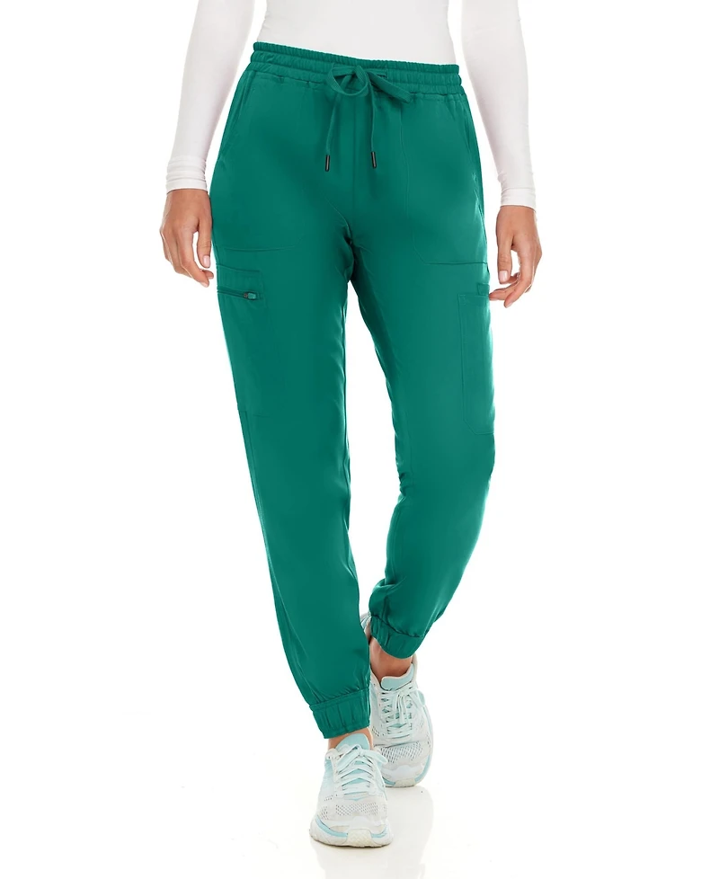 Medichic Women's Seven Pocket Cargo Scrub Pants Joggers with 4-Way Stretch