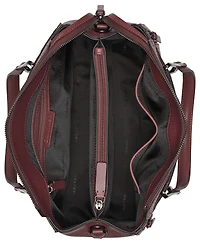 Calvin Klein Garnet Triple Compartment Top Zipper Satchel