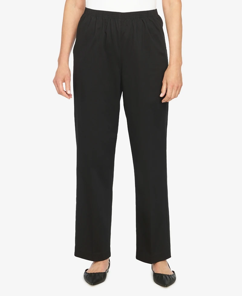 Alfred Dunner Petite Mid-Rise Casual Pants
