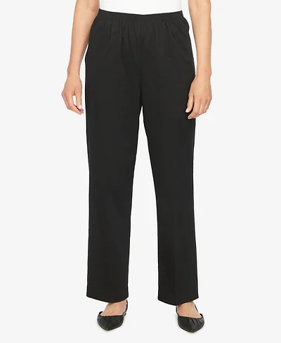 Alfred Dunner Petite Mid-Rise Casual Pants