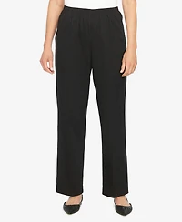 Alfred Dunner Petite Mid-Rise Casual Pants