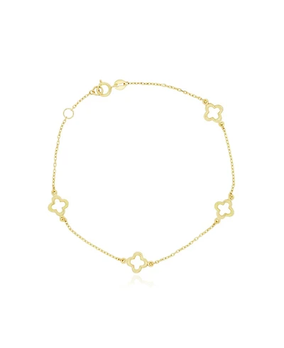 The Lovery Mini Gold Open Clover Bracelet 14K Gold