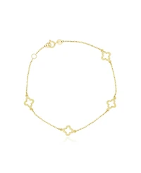 The Lovery Mini Gold Open Clover Bracelet 14K Gold