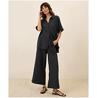 Pact Women's Organic Cotton Coastal Double Gauze Oversized Shirt