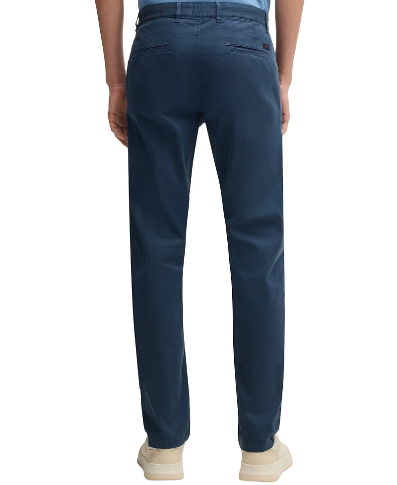 Boss by Hugo Men's Micro-Printed Stretch Cotton Slim-Fit Trouser Pants