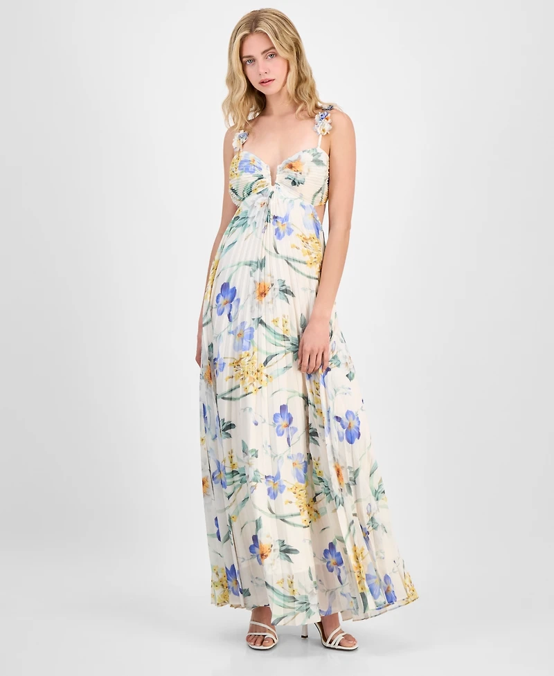 Astr the Label Women's Emese Pleated Floral Maxi Dress