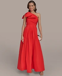 Donna Karan New York Women's Bow-Trim One-Shoulder Ball Gown