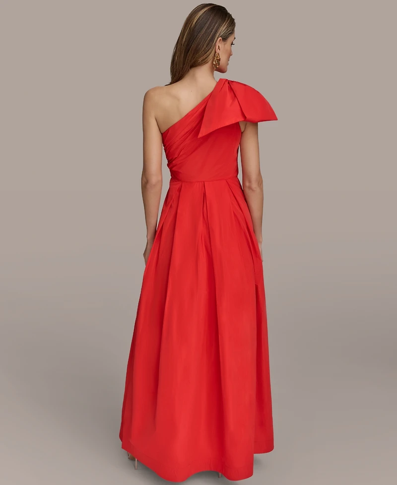 Donna Karan New York Women's Bow-Trim One-Shoulder Ball Gown