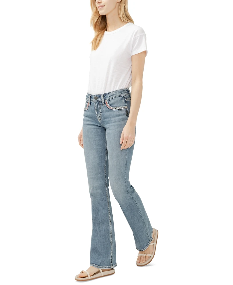 Silver Jeans Co. Women's Suki Mid-Rise Curvy Fit Bootcut