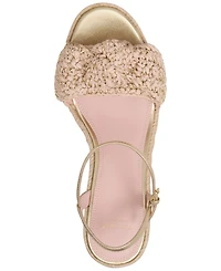 Kate Spade New York Women's Leandra Raffia Espadrille Wedge Sandals