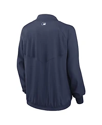 Nike Women's Navy Tampa Bay Rays Authentic Collection Team Raglan Performance Full-Zip Jacket