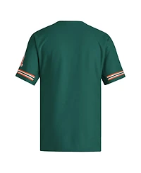 Adidas Men's Green Miami Hurricanes Reversible Retro Full-Button Baseball Jersey