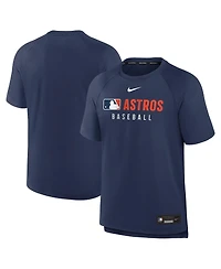 Nike Men's Navy Houston Astros Authentic Collection Pregame Raglan Performance T-Shirt