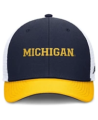 Jordan Men's Navy/Maize Michigan Wolverines Rise Adjustable Trucker Hat