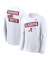 Nike Men's White Alabama Crimson Tide Two-Hit Classic Location Long Sleeve T-Shirt