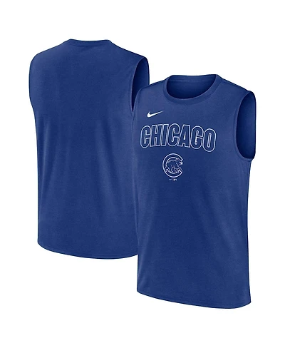 Nike Men's Royal Chicago Cubs Knockout Performance Muscle Tank Top