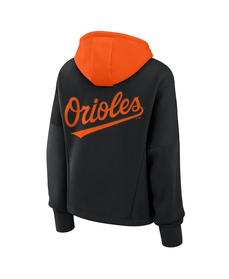Fanatics Women's Black Baltimore Orioles Oversized Legacy Favorite Spectator Pullover Hoodie