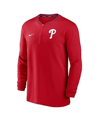 Nike Men's Red Philadelphia Phillies Authentic Collection Performance Half-Zip Top