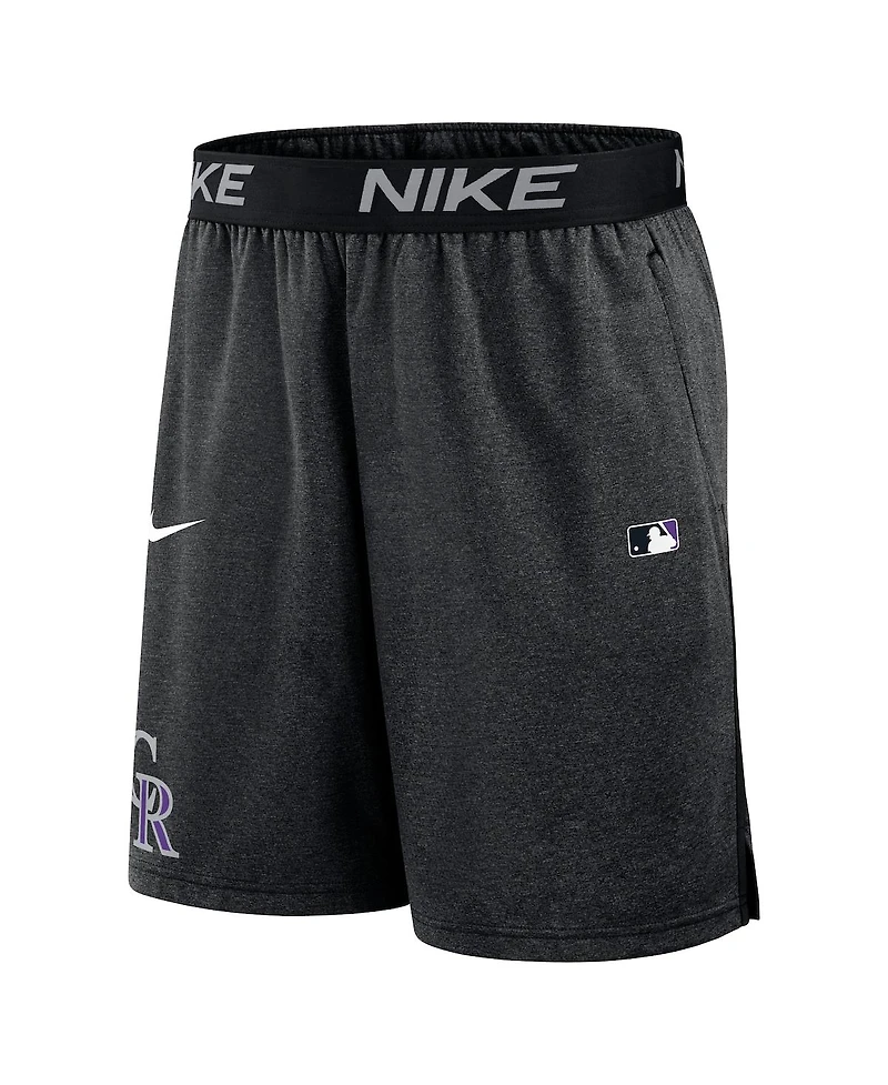 Nike Men's Black Colorado Rockies Authentic Collection Performance Knit Shorts