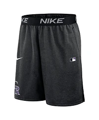 Nike Men's Black Colorado Rockies Authentic Collection Performance Knit Shorts