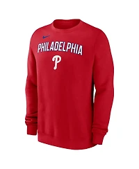 Nike Men's Red Philadelphia Phillies Pullover Sweatshirt