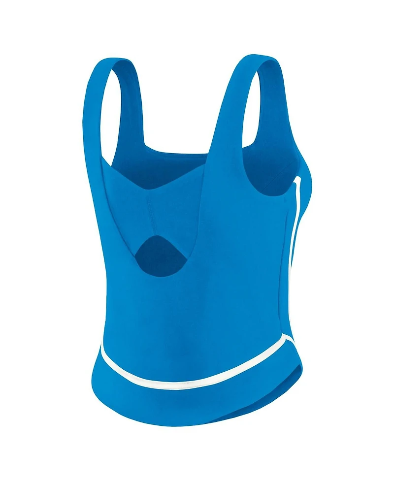 Wear by Erin Andrews Women's Blue Detroit Lions Square Neck Tank Top