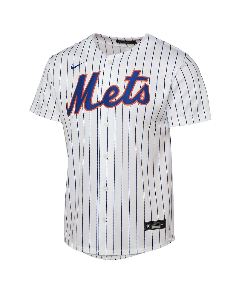 Nike Big Boys and Girls Francisco Lindor White New York Mets Home Replica Player Jersey