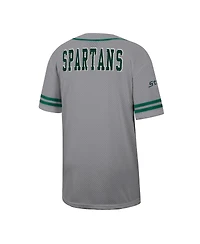 Colosseum Men's Gray Michigan State Spartans Free Spirited Baseball Jersey