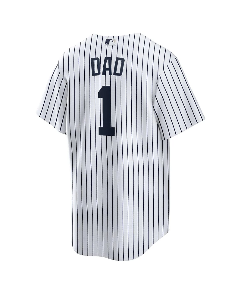 Nike Men's White New York Yankees 1 Dad Home Replica Jersey