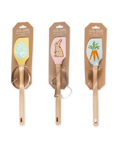 Design Imports Hop Into Spring Spatula 3-Piece Cookie Cutter Gift Set