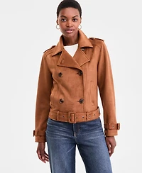 Steve Madden Women's Belted Faux-Leather Jacket