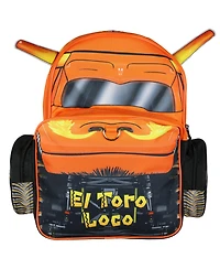 Monster Jam Backpack El Toro Loco Truck Crazy Bull 3D Character School Book Bag
