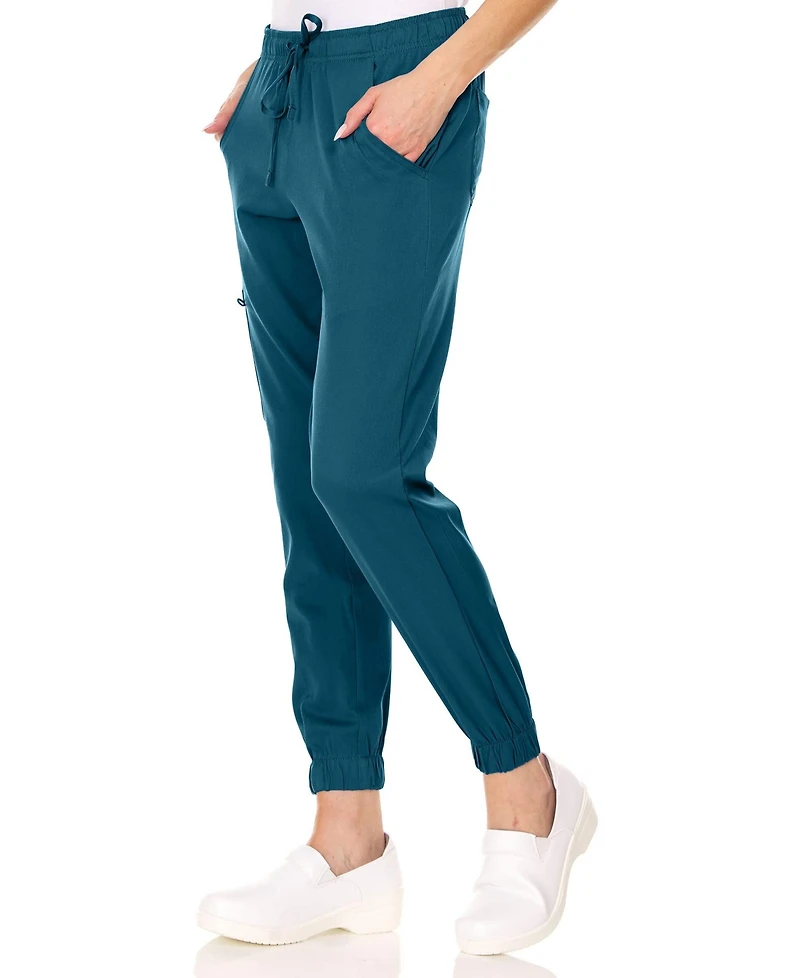 Medichic Plus Leah 5-Pocket Stretch Cargo Jogger Scrub Pants Yellow 3X Large