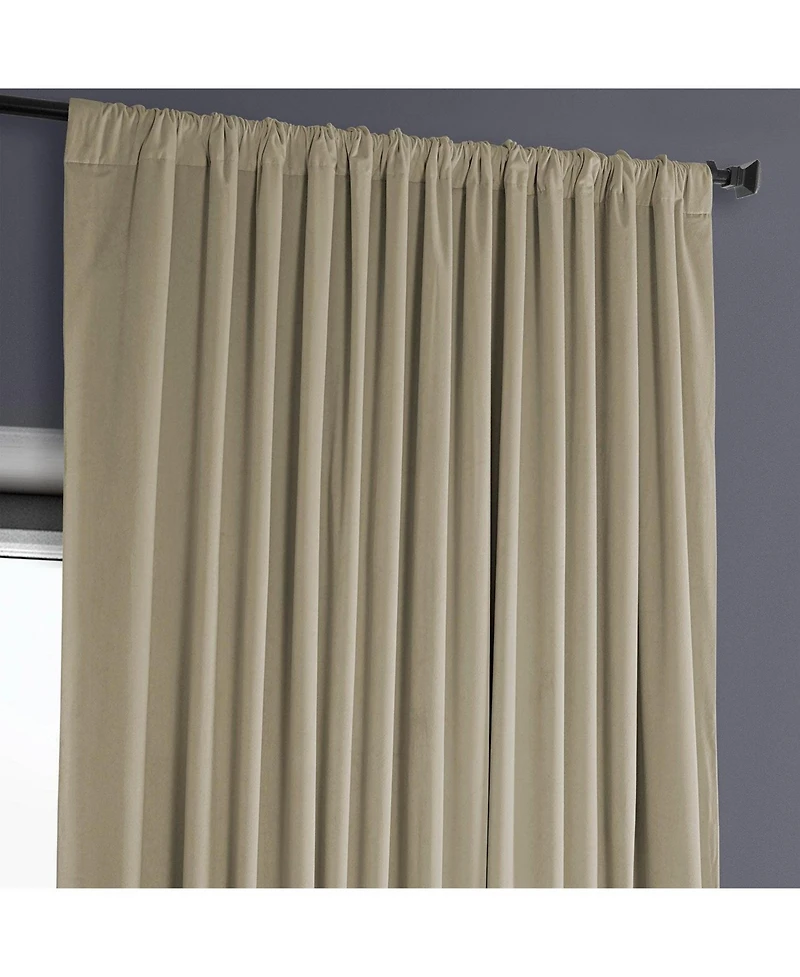 Half Price Drapes Extra Wide Heritage Plush Velvet Room Darkening Curtain