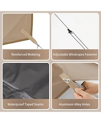 Naturehike Camping Tent Tarp with Poles, Waterproof Pu 18000mm+, Anti-uv UPF2000+ Camping Sun Shelter Rain Fly, Camping Tent Canopy