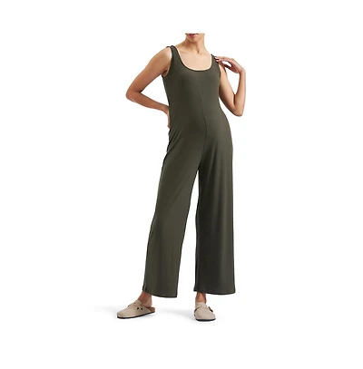 Ripe Maternity Bobby Ribbed Khaki Jumpsuit Comfortable and Stylish One-Piece Outfit