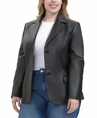 Bgsd Plus Ruth Leather Blazer Jacket