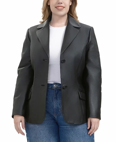 Bgsd Plus Ruth Leather Blazer Jacket