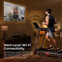 Sunny Health & Fitness Active 400 Smart Auto Incline Treadmill with WiFi & Bluetooth