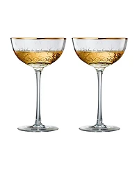 The Wine Savant Vintage Art Deco Coupe Glasses