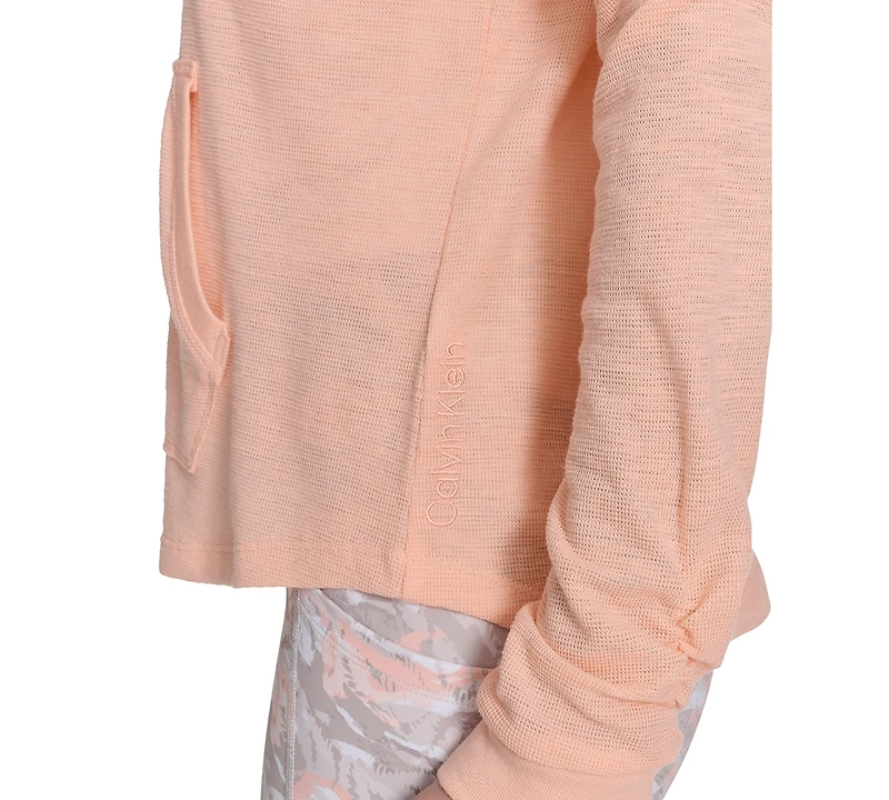 Calvin Klein Performance Ruched-Sleeve Zip Hoodie