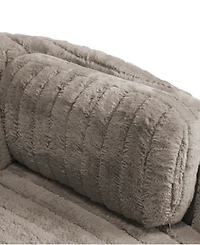 Furniture of America 41" Jorvien Modern Chenille Power Swivel Glider Recliner with Pillows