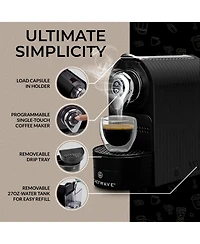 ChefWave Espresso Machine for Nespresso (Black), Capsule Holder and Cups Bundle