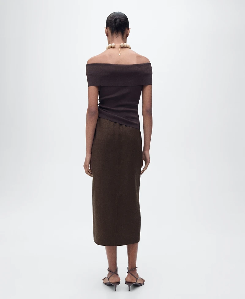 Mango Women's Linen Sarong Skirt