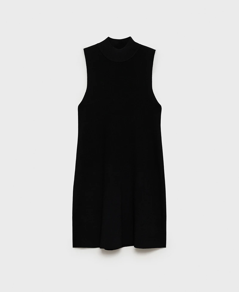 Mango Women's Perkins-Neck Knitted Dress