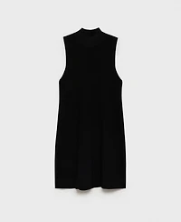 Mango Women's Perkins-Neck Knitted Dress
