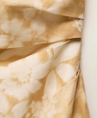 Mango Women's Linen Floral-Print Dress