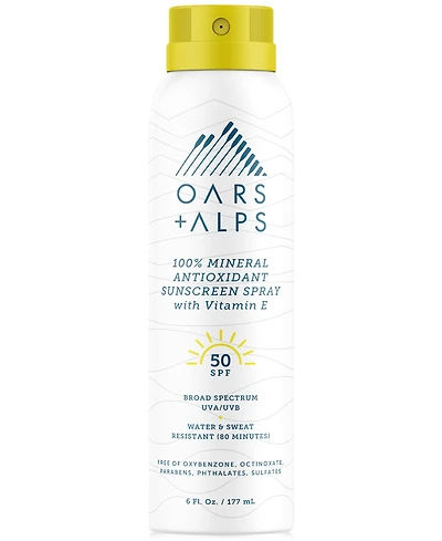Oars + Alps Mineral Sunscreen Spray Spf 50, 6 oz.