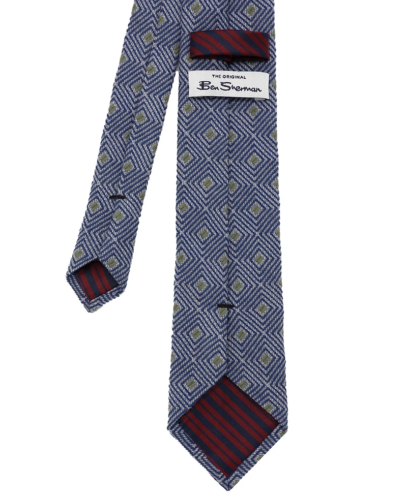 Ben Sherman Men's Geometric Silk Tie