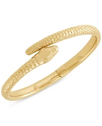 Polished Bypass Snake Bangle Bracelet in 18K Gold-Plated Sterling Silver